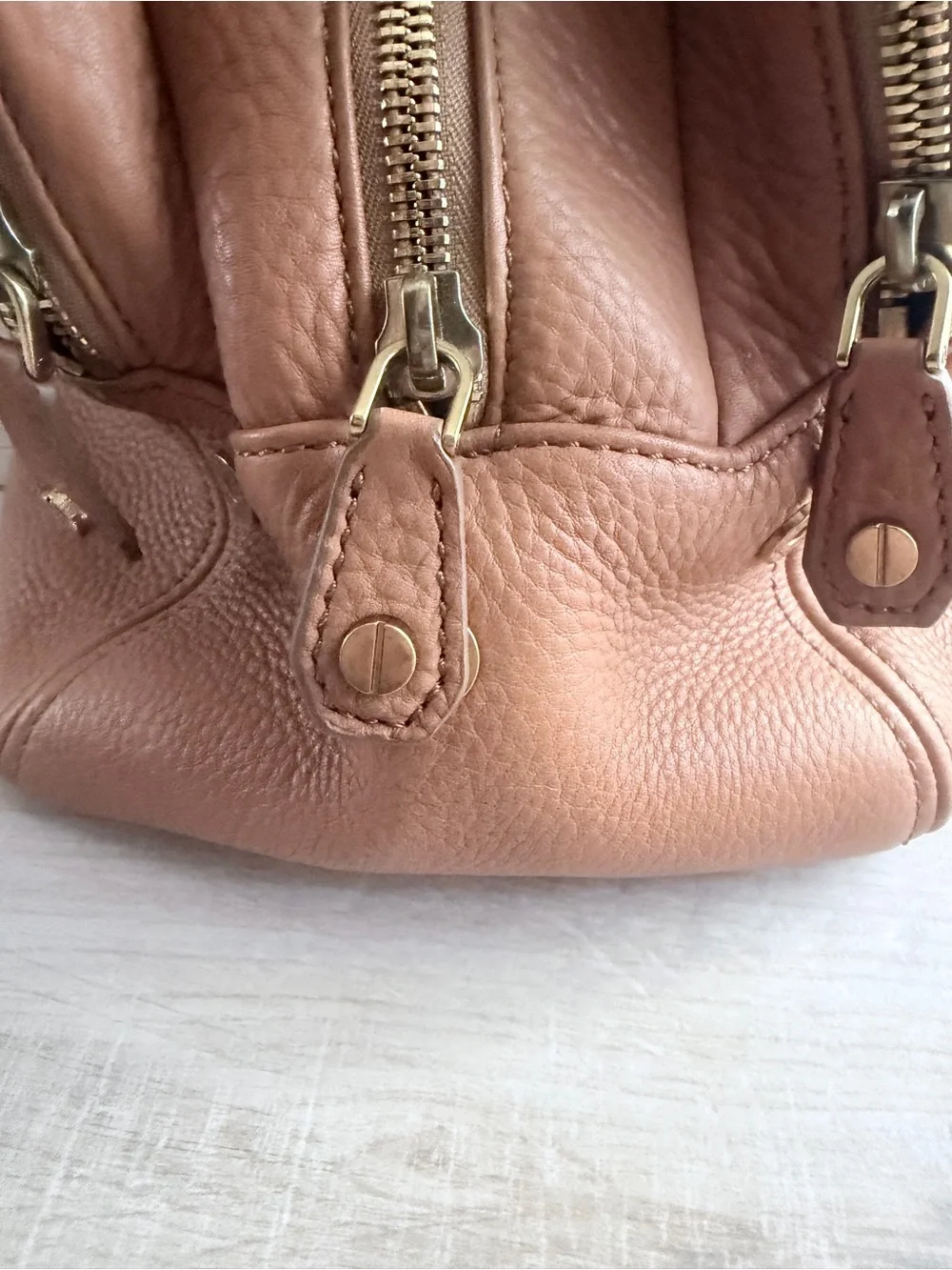 NWT J. Crew Pebbled Leather Satchel - Camel/Tan